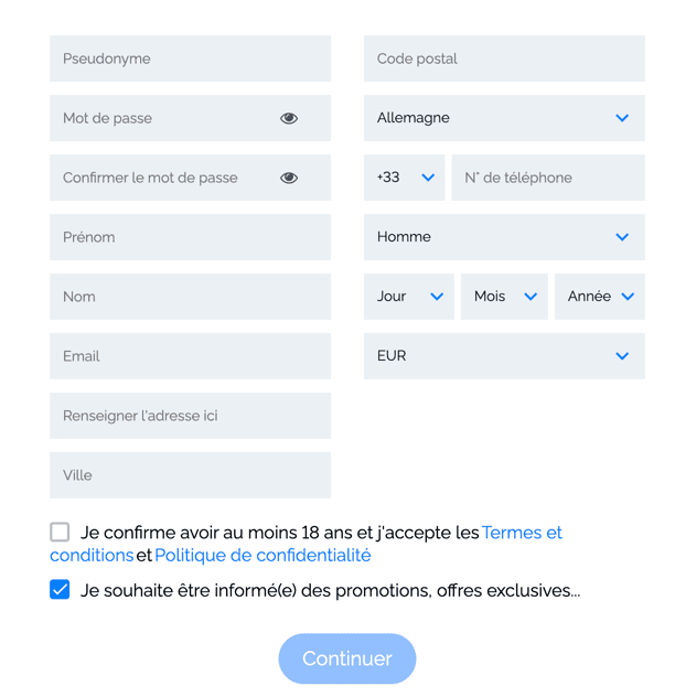 S’inscrire Azur casino